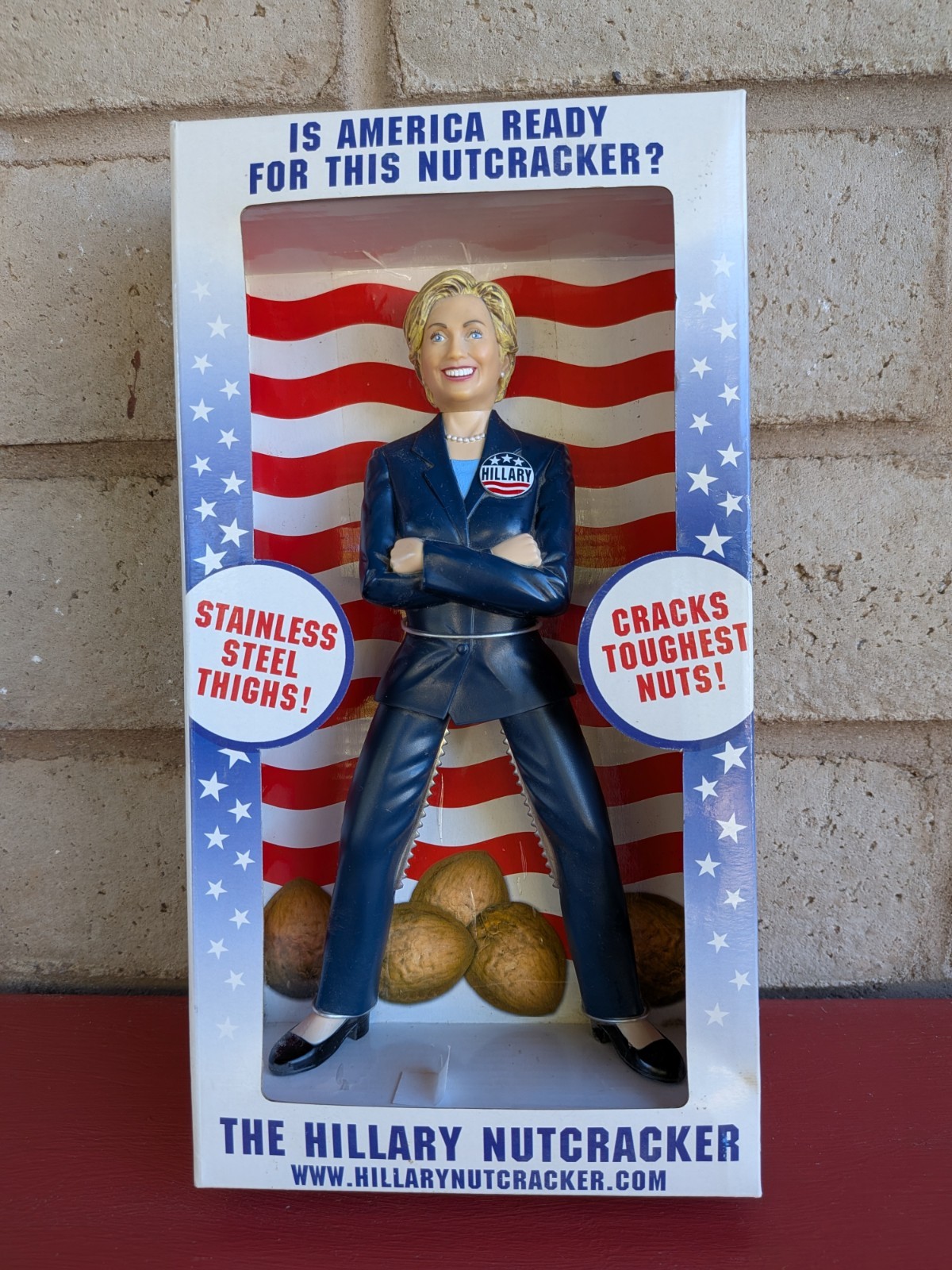 The Hillary Nutcracker Hillary Clinton  Political Gag Toy NEW In Box