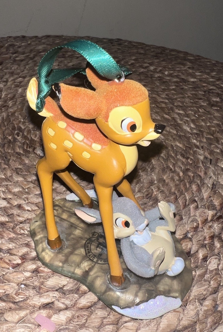 Extremely RARE Disney Bambi and Thumper on ice ornament 2014
