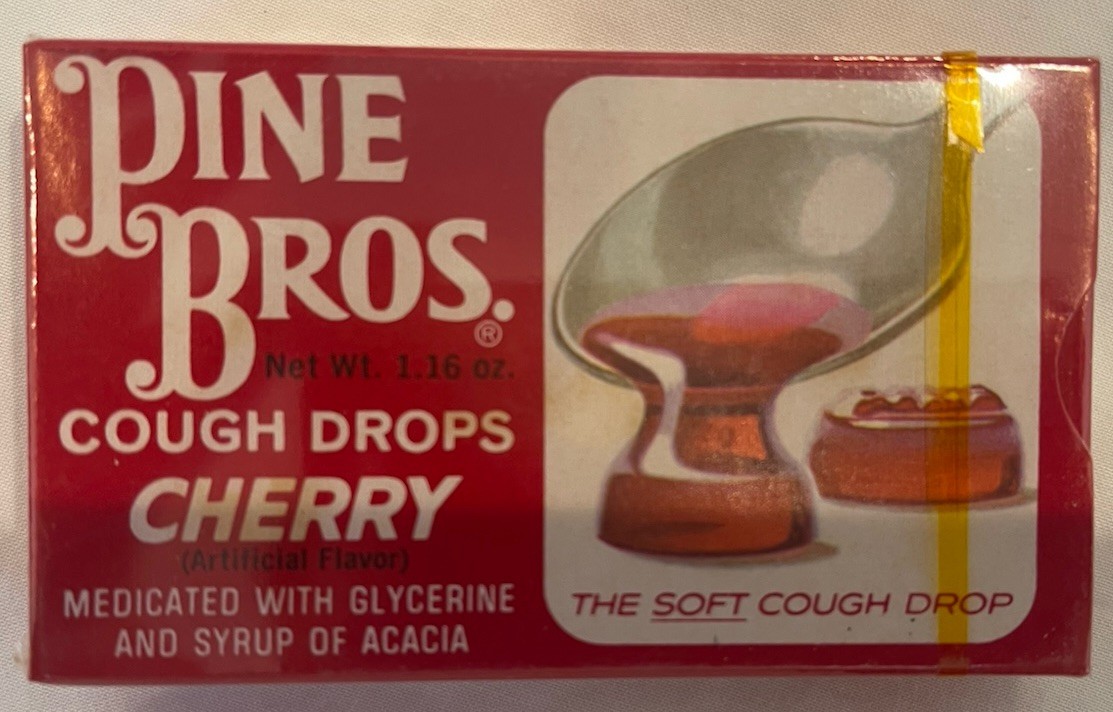 Vintage 1960’s PINE BROS. CHERRY COUGH DROPS  Cello Sealed  New Old Stock  RARE