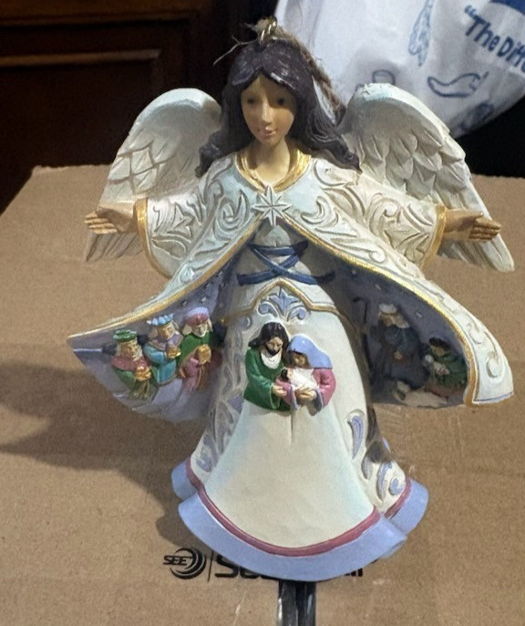 Jim Shore Heartwood Creek Open Your Heart to the Christmas Miracle ANGEL ORNMNT