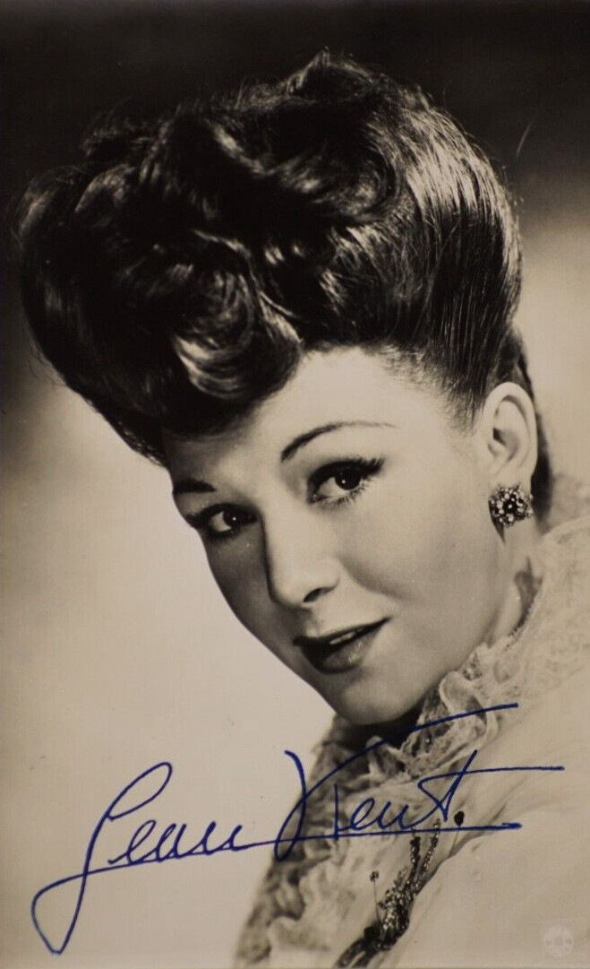 Vintage Actress JEAN KENT Stamped Signature Autograph Signed Photo Card 1950s