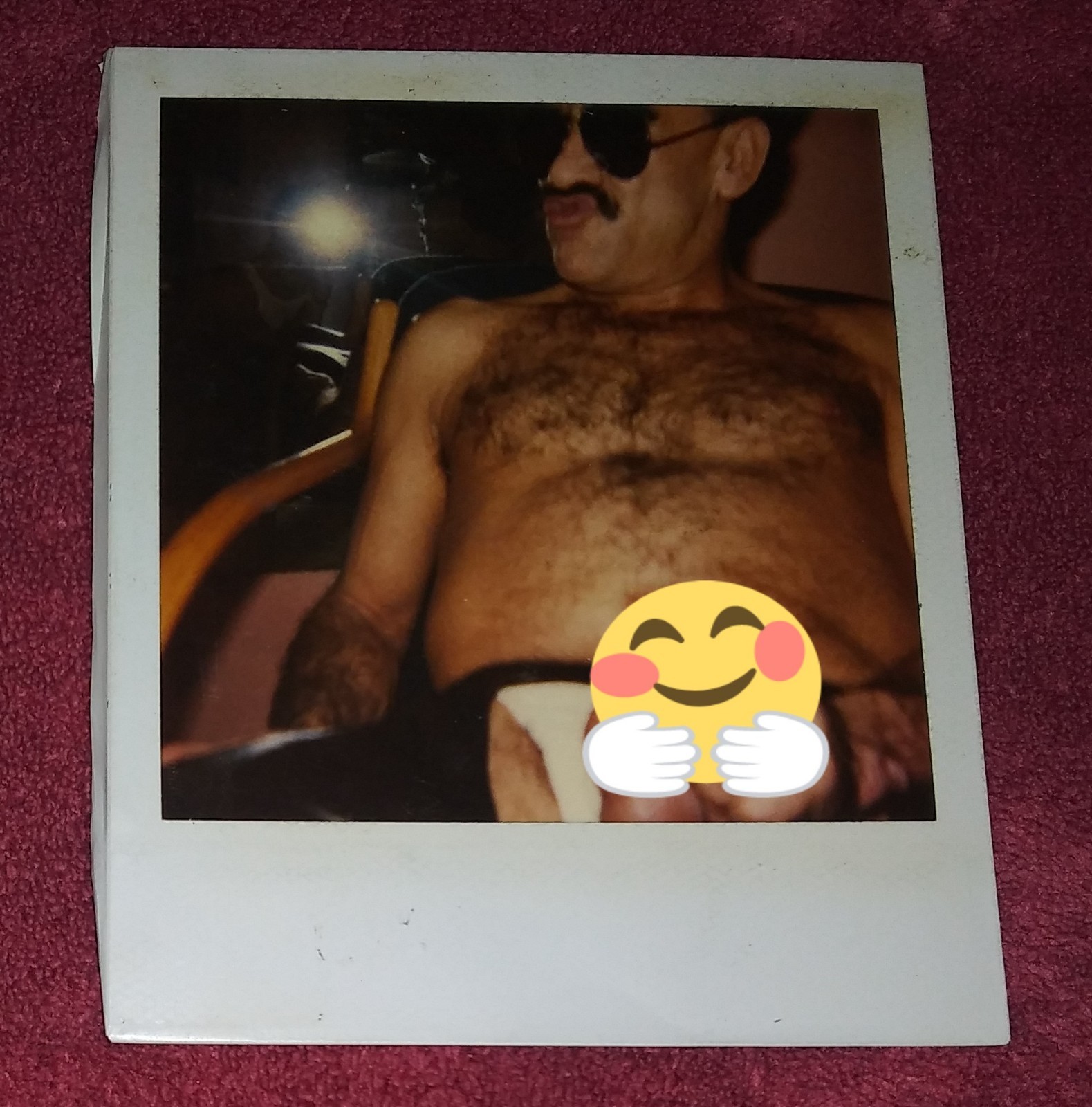 Vintage Original 70's Polaroid Photo Lot- Mustached Male Beefcake– Gay Interest