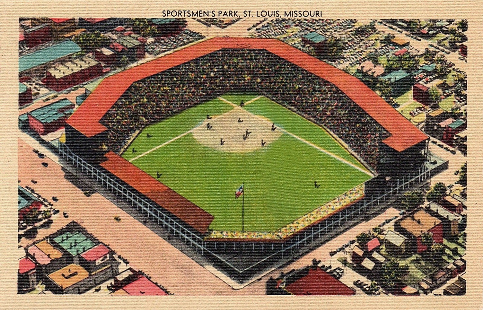 St Louis Missouri Sportsman's Park Baseball Game Postcard COPY #75711