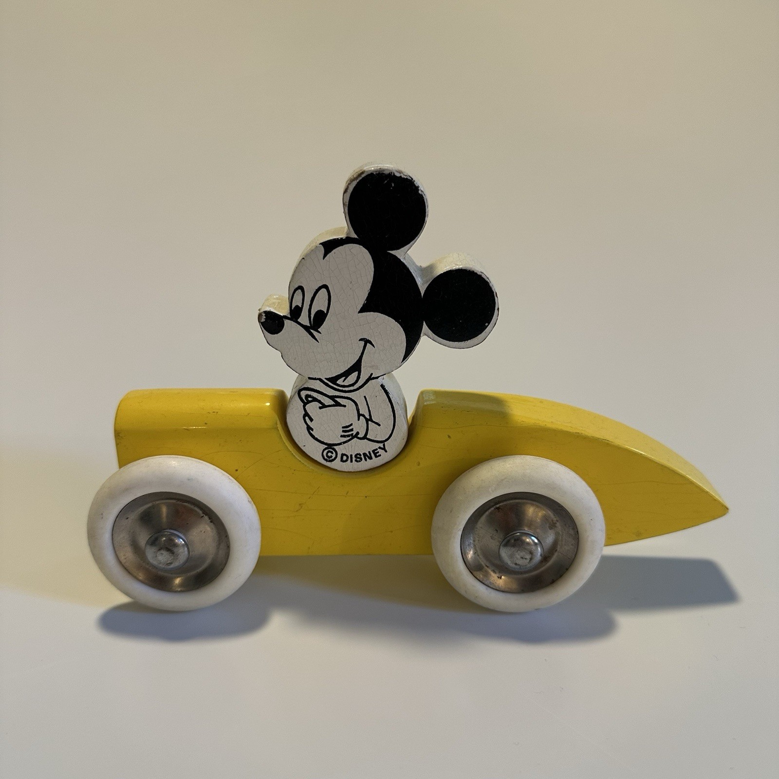 Vintage Vilac French Mickey Mouse Race Car Collectible