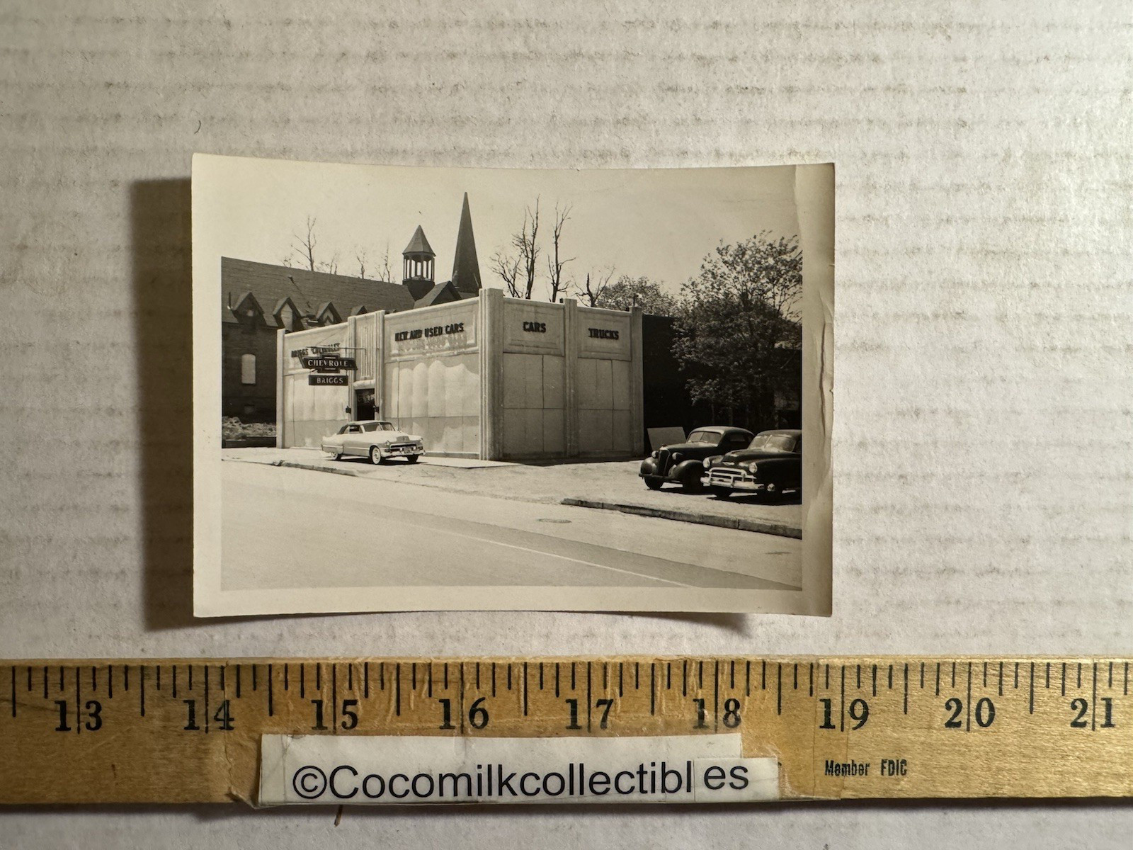 Vintage 1950\'s Briggs Chevrolet Car Dealership Real Photo South Amboy New Jersey