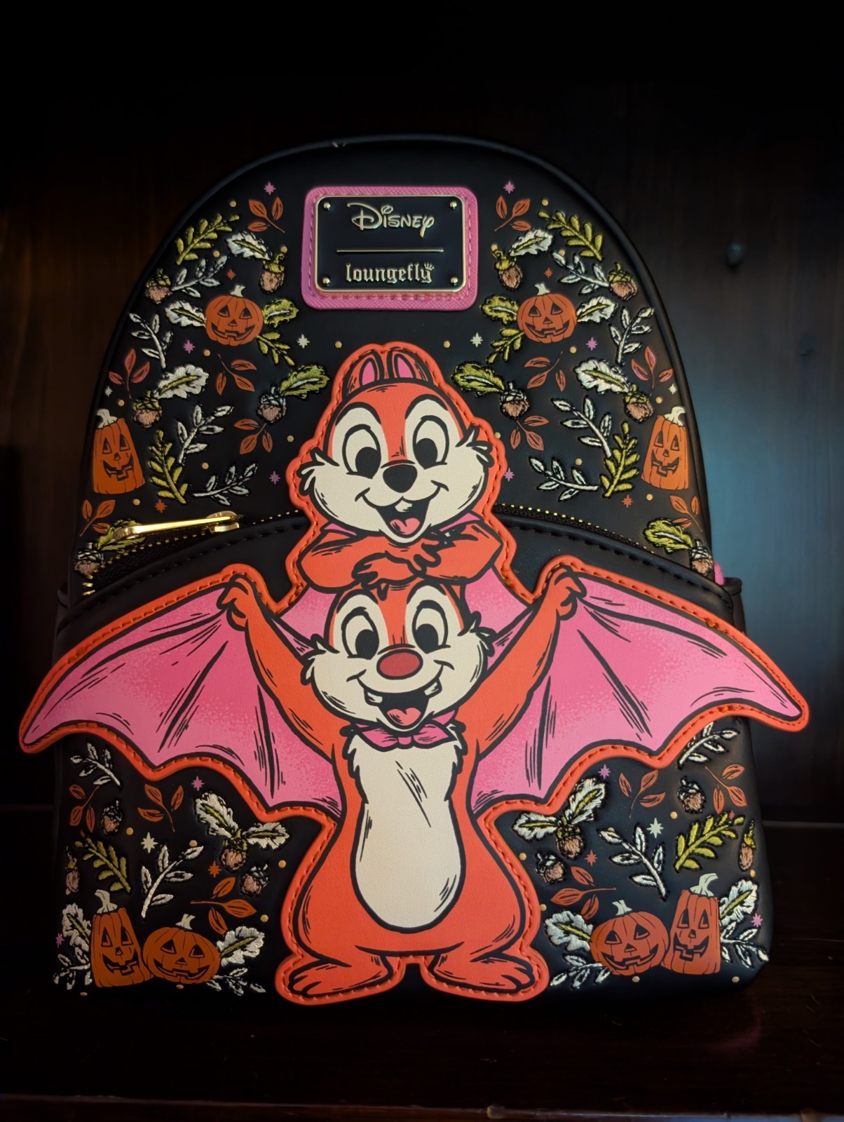Loungefly Disney Chip & Dale Bat Halloween Mini Backpack