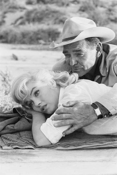 American actor Clark Gable Marilyn Monroe filming John Huston\'s Th- Old Photo