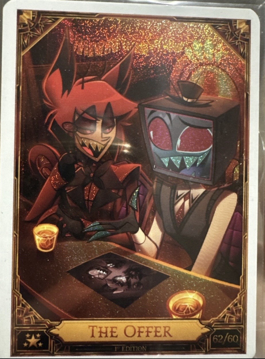 Hazbin Hotel Card Season 1 and 2- THE OFFER, VOX AND ALASTOR ALL FIRST EDITION 