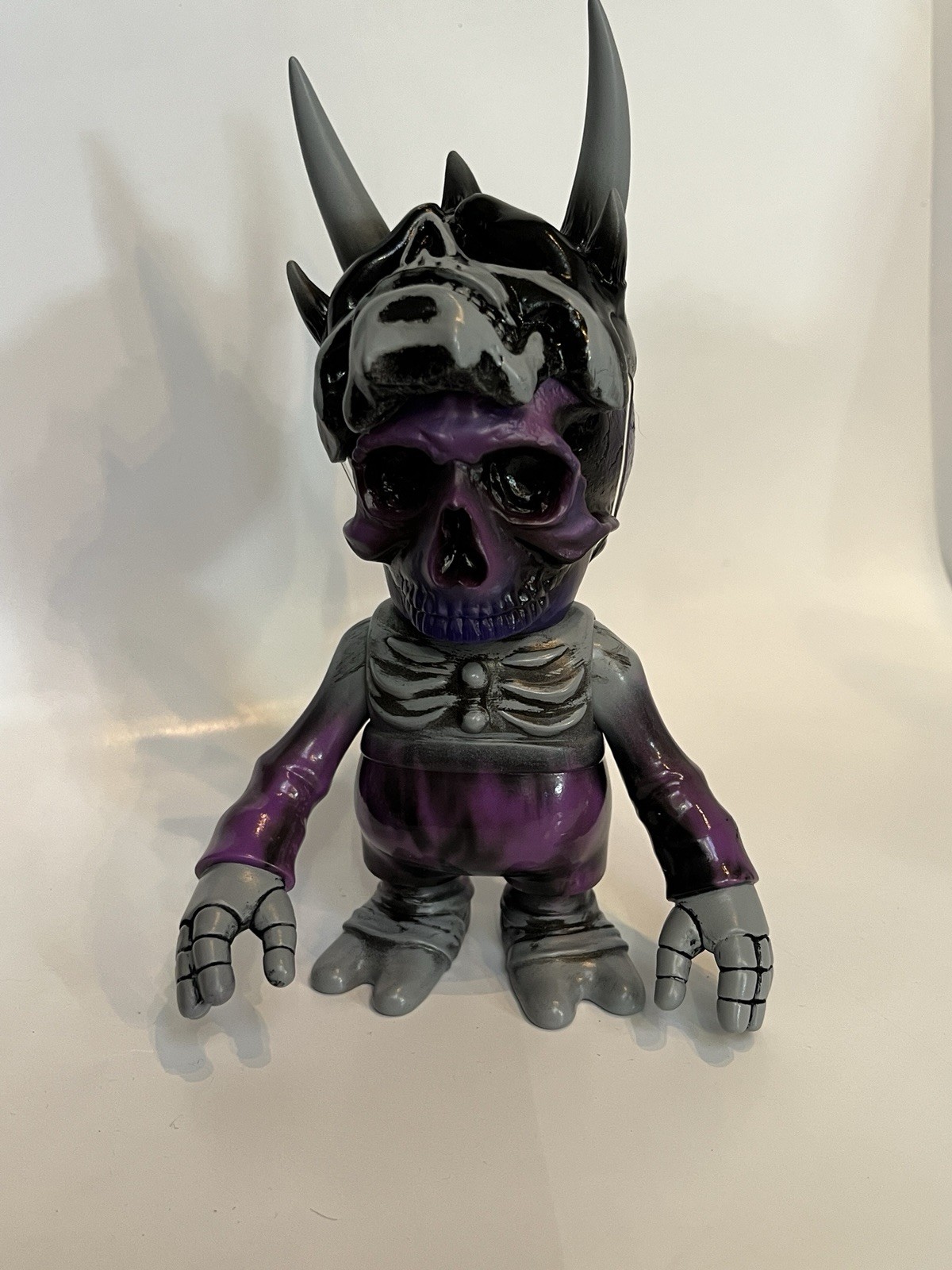 Secret Base Skull BB KBB Hand Painted Plastic Figure 7in Purple/Gray/Black