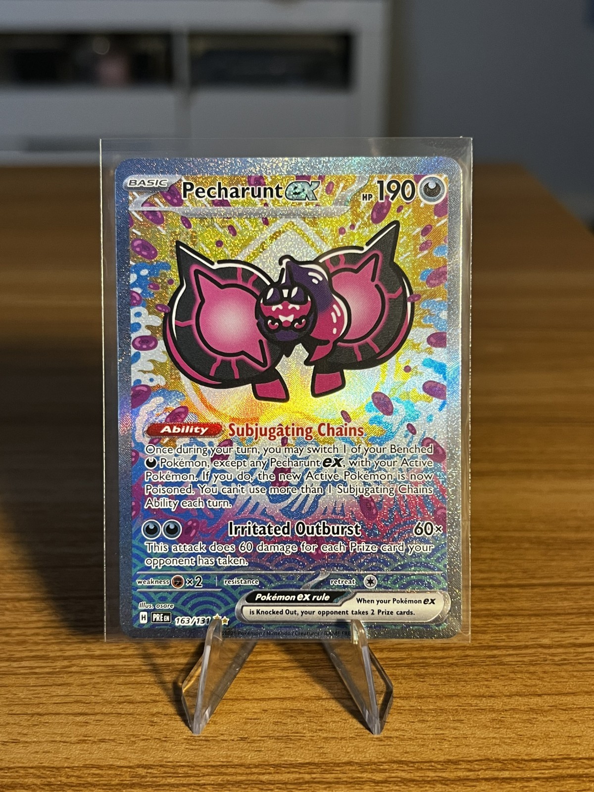 Pokemon TCG Prismatic Evolutions Pecharunt ex 163/131 Special Illustration Rare