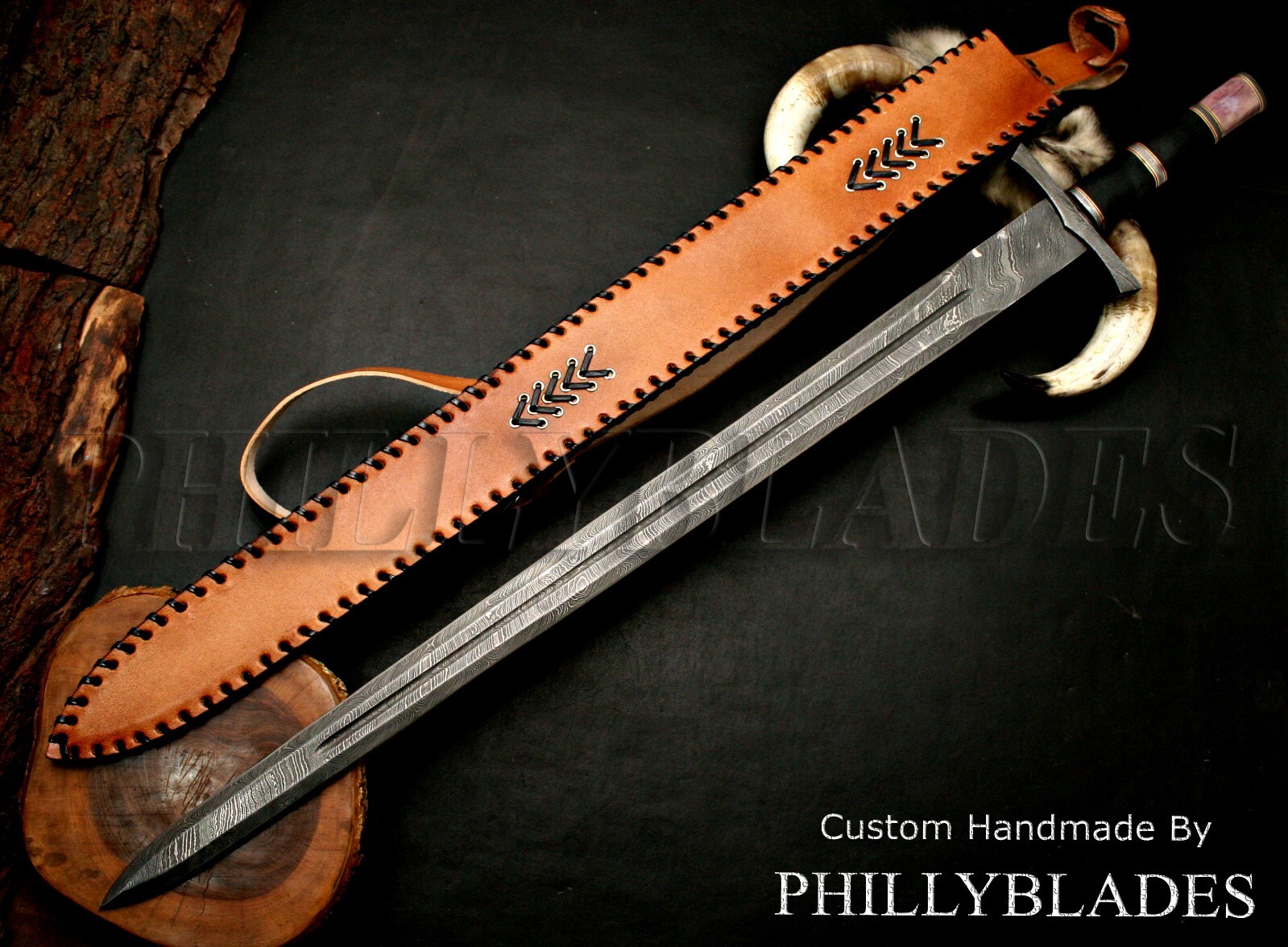 Custom Rare Hand Forged Damascus Steel Hunting Dagger | Viking | Medieval Sword.