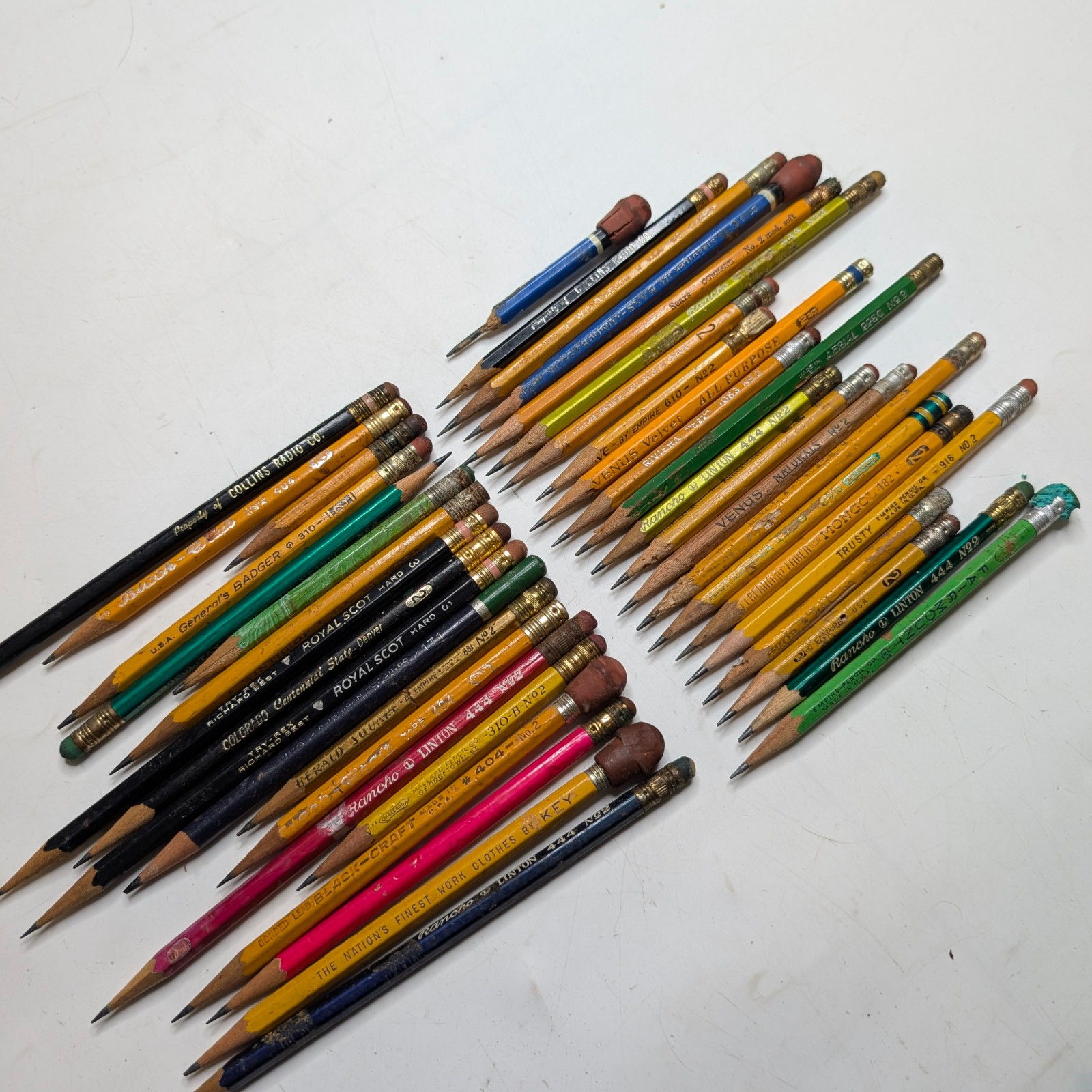 x40 LOT Vtg Pencils Collins Radio Co Eberhard Faber Mongol Venus Staedtler