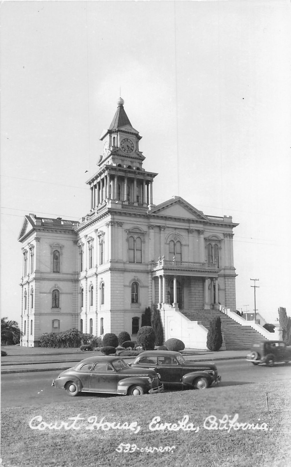 H97/ Eureka California Postcard RPPC c1950s Court House Building 204