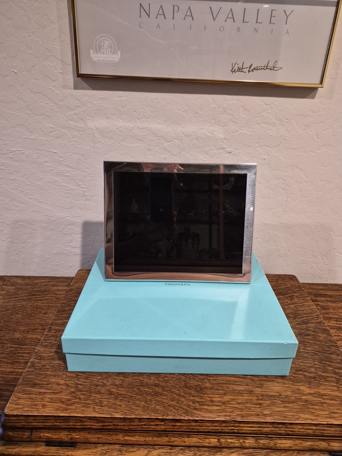 Vintage Tiffany & Co Pewter Picture Frame 8.25\