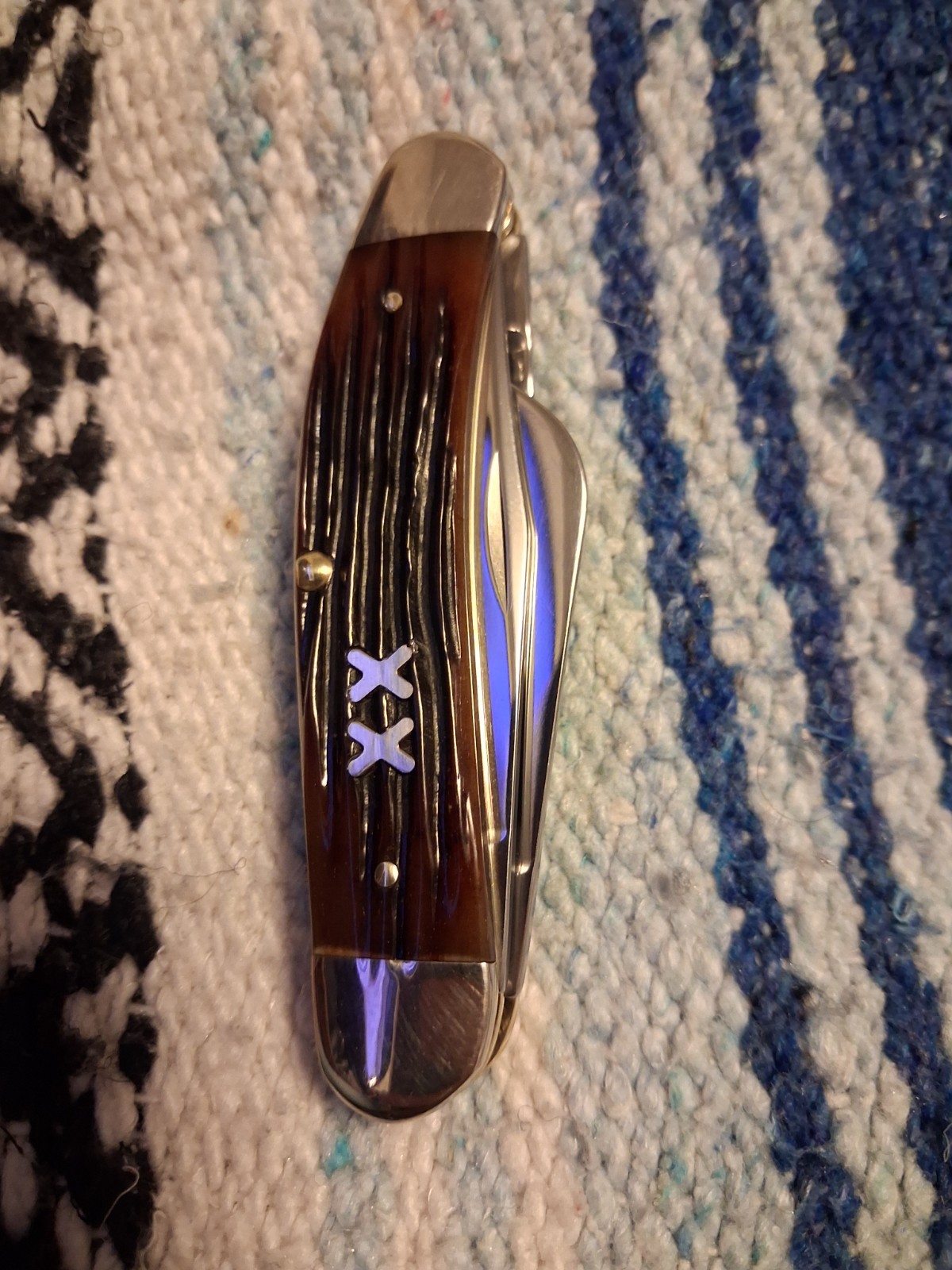 CASE XX TONY BOSE  1 OF 500 Dark Amber Winterbottom XX Inlay Sowbelly TB6339 SS 