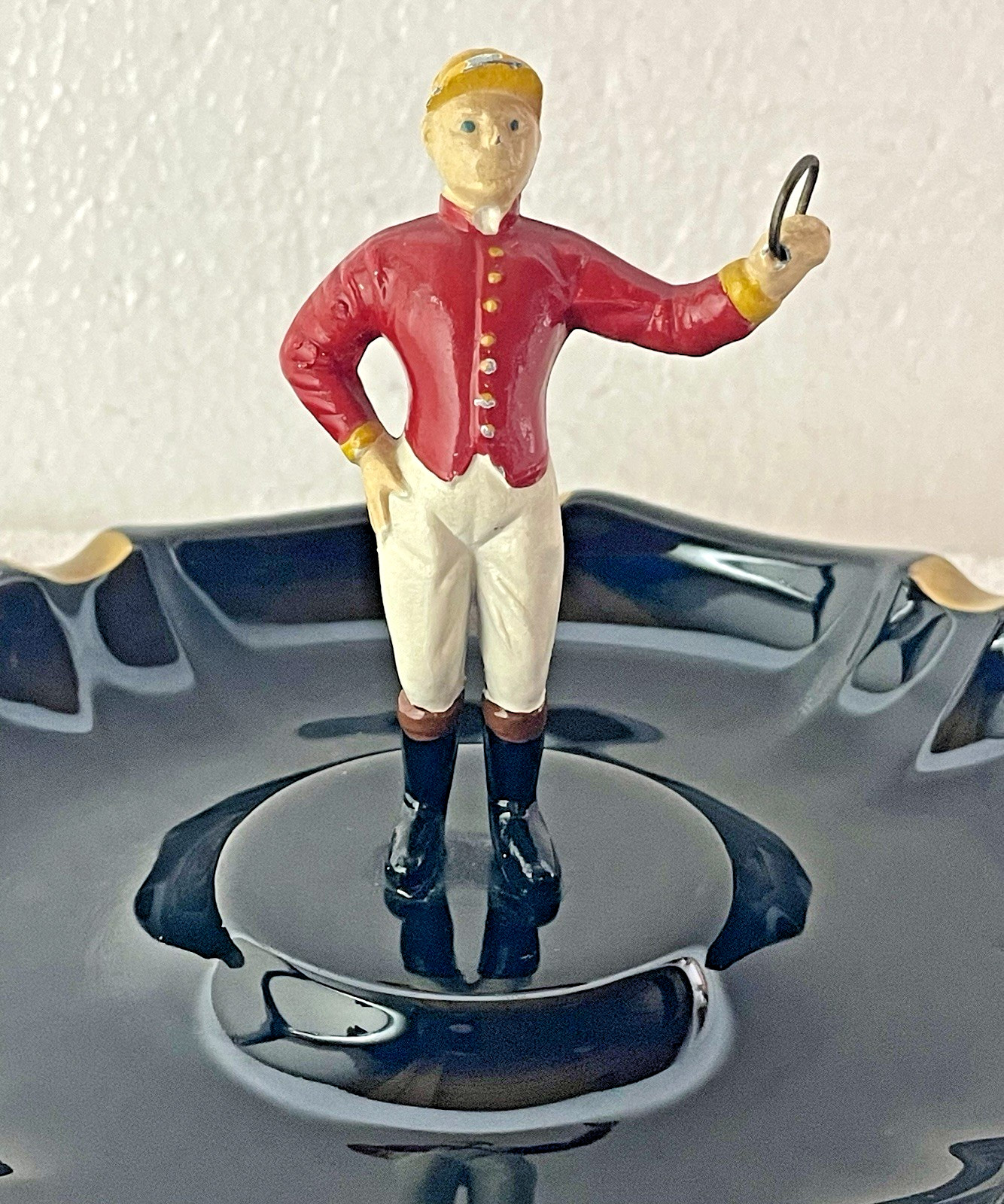 EXTREMELY Rare The 21 Club Restaurant Ashtray Iconic NYC Landmark Horse Jockey