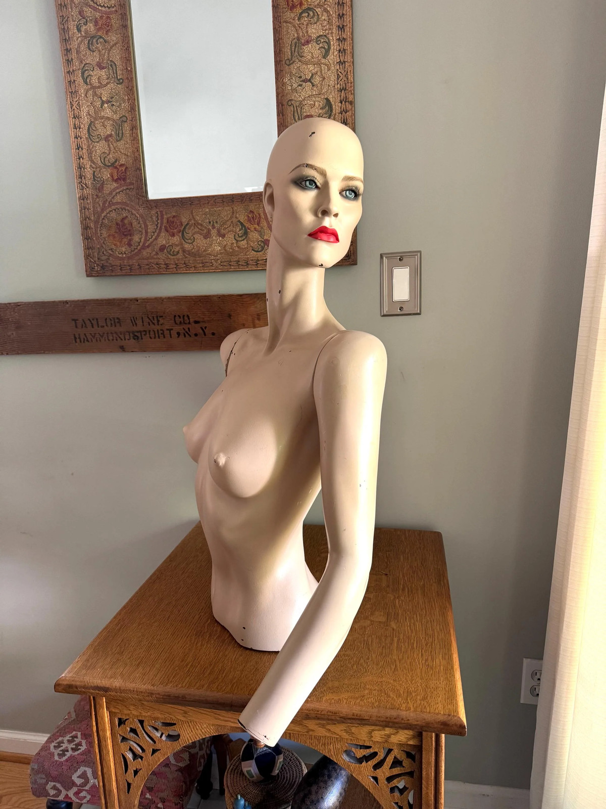 Vintage Greneker Air-3 Mannequin Bust  | Detachable Arm Full Size Mannequin