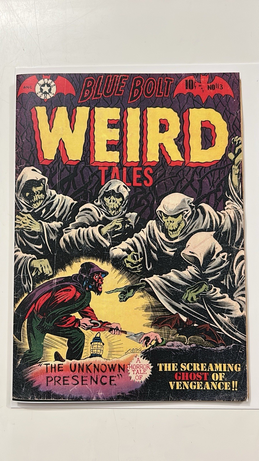 BLUE BOLT WEIRD TALES #113 1952 CLASSIC COLE, NG Repro cover  WOLVERTON