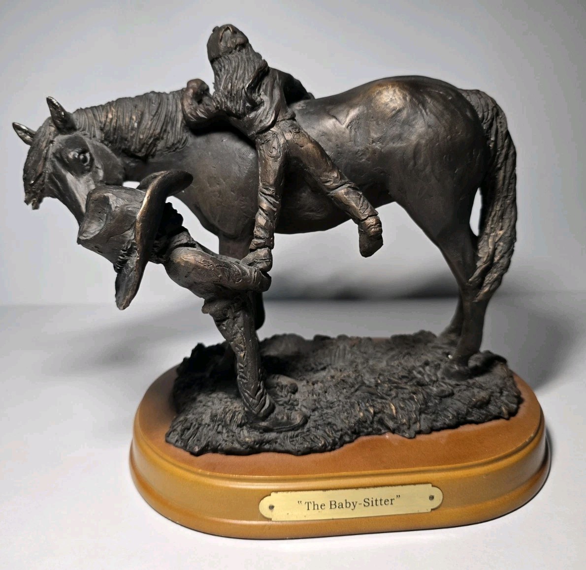 Montana Silversmiths Lifestyles The Baby-Sitter Statue Western Cowboy Decor
