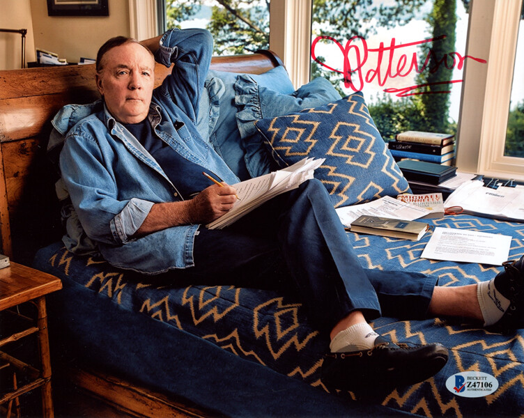 JAMES PATTERSON SIGNED 8x10 PHOTO MYSTERY WRITER ALEX CROSS RARE BECKETT BAS