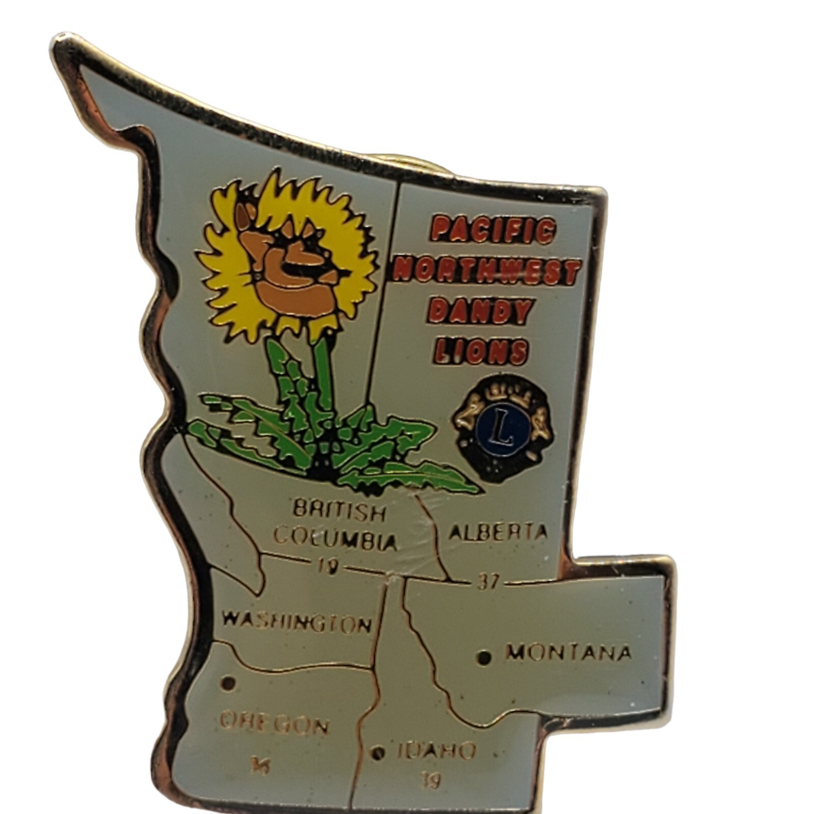 Lions Club Pin Pacific Northwest Dandy Lions Washington Oregon Montana LITPC