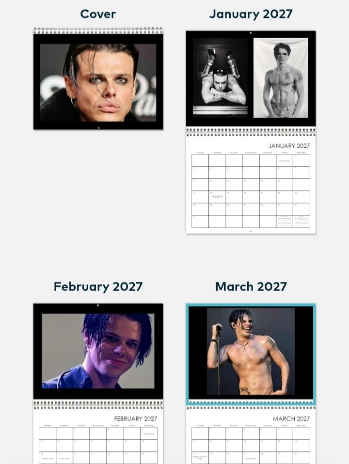 Yungblud 2027 Wall Calender