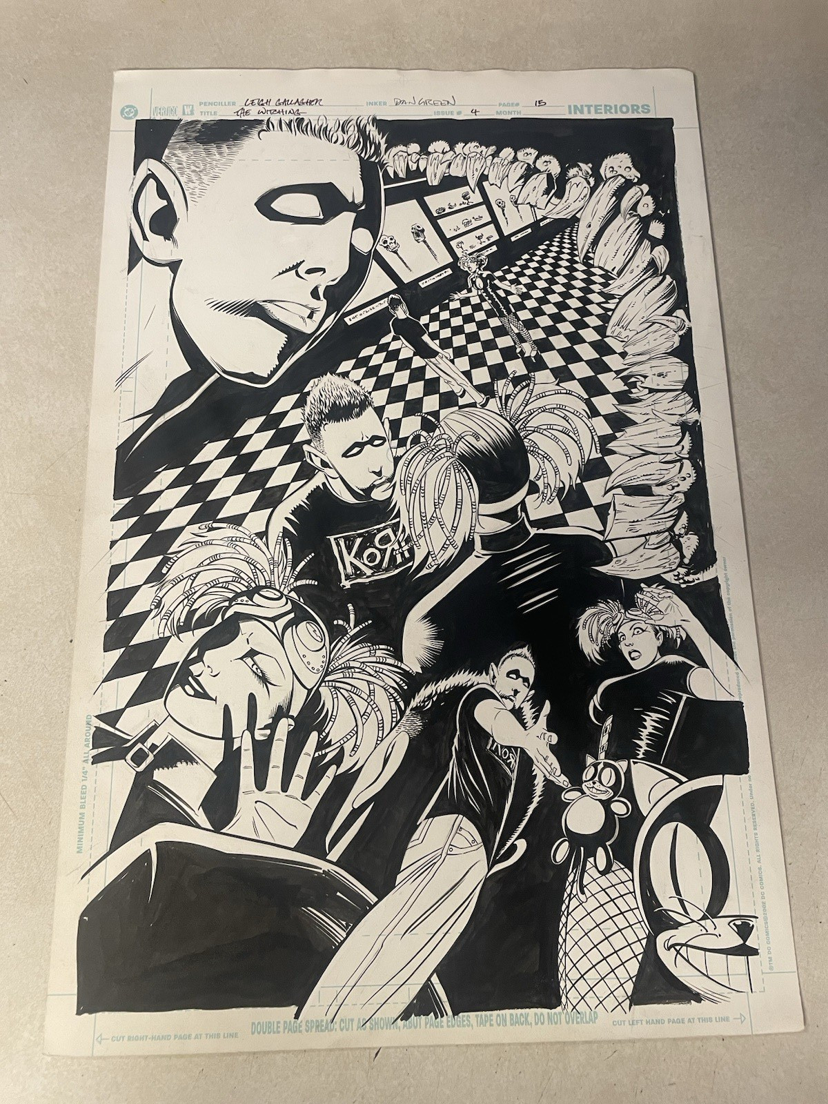 THE WITCHING #3 original comic art 2004 STUNNING SUPER COOL SPLASH Vertigo
