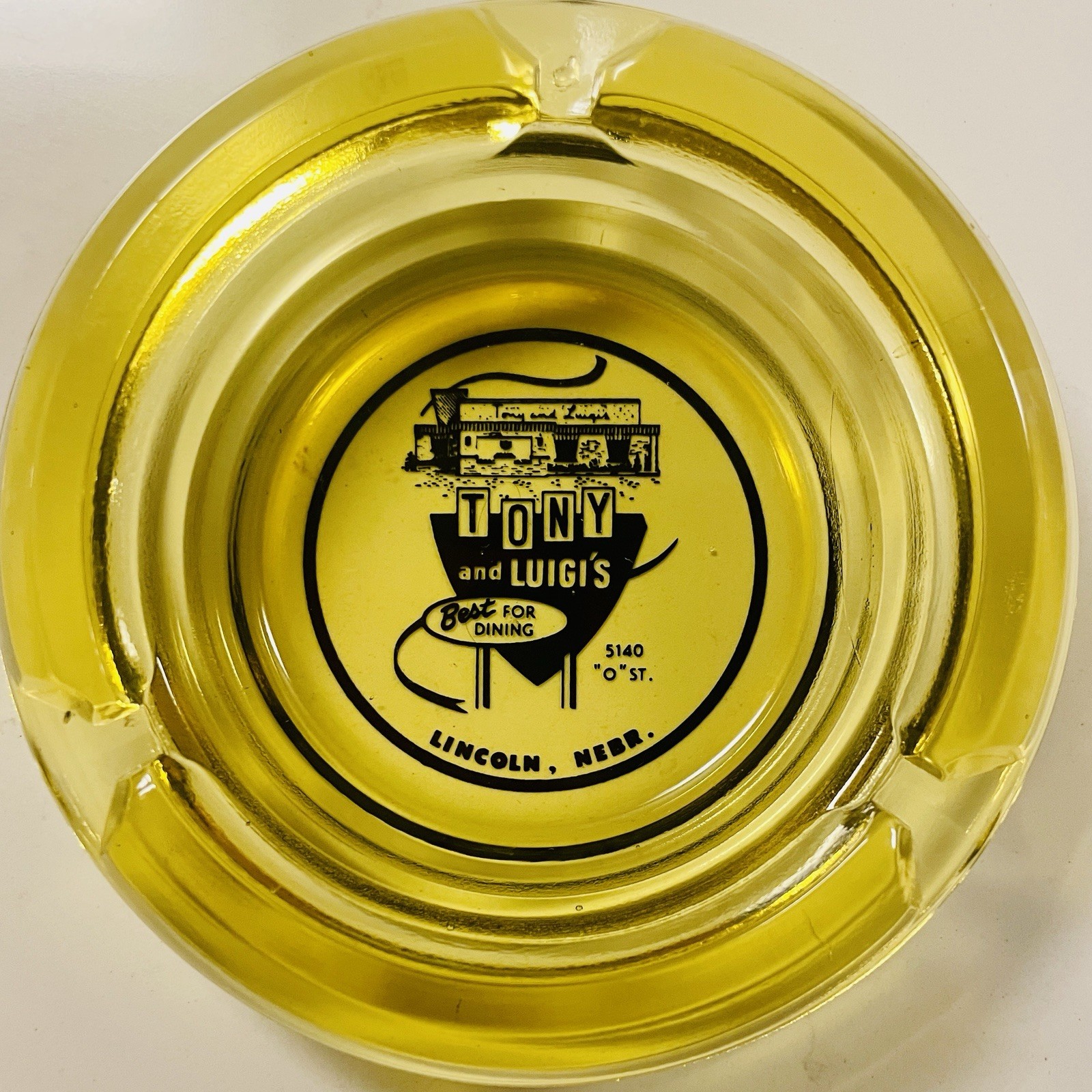 Vintage Dairy Queen Clear Glass Ashtray Bottom Logo Fast Food Promo VHTF