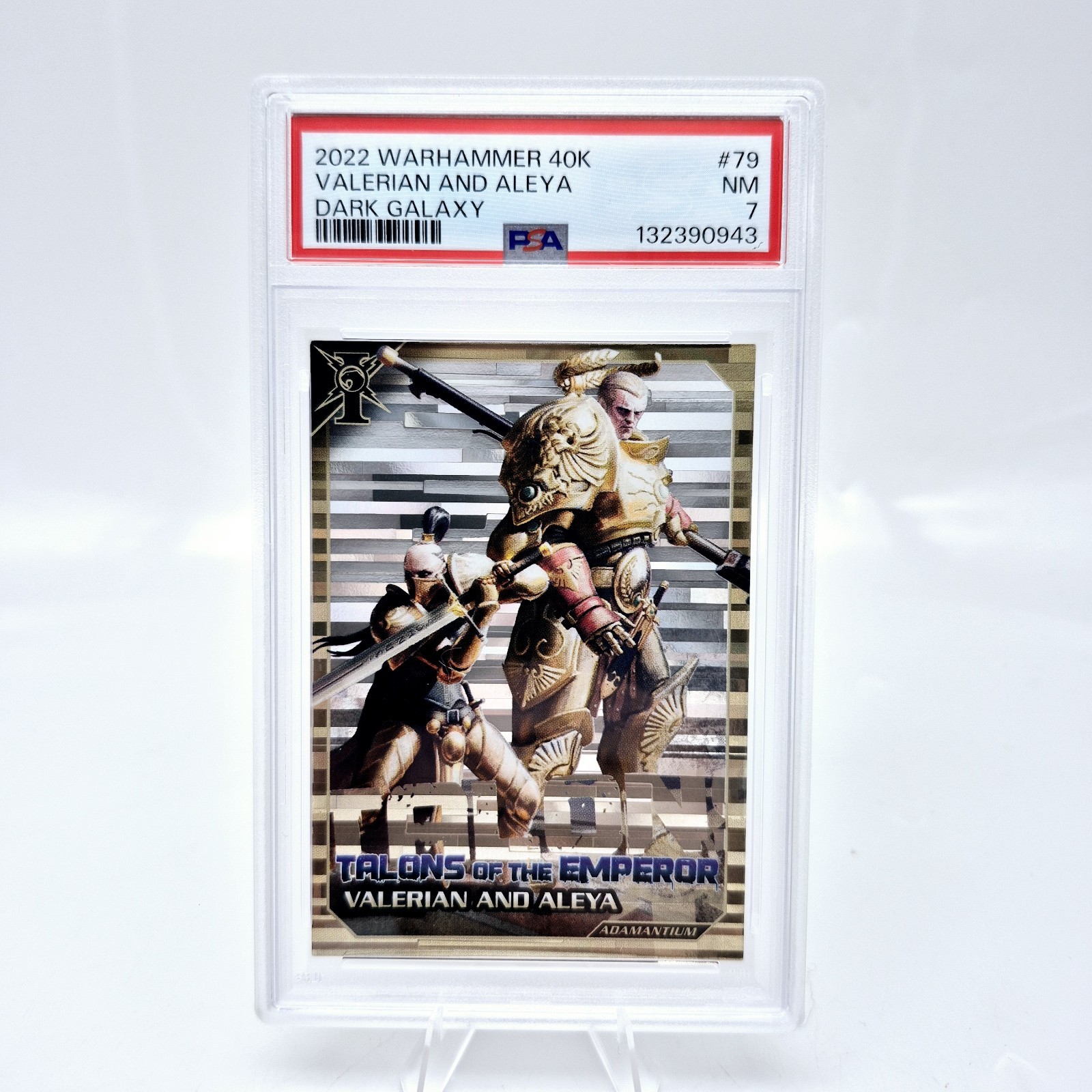 2022 Warhammer 40k Emperor Talons Valerian Aleya 79 PSA 7 Dark Galaxy Adamantium