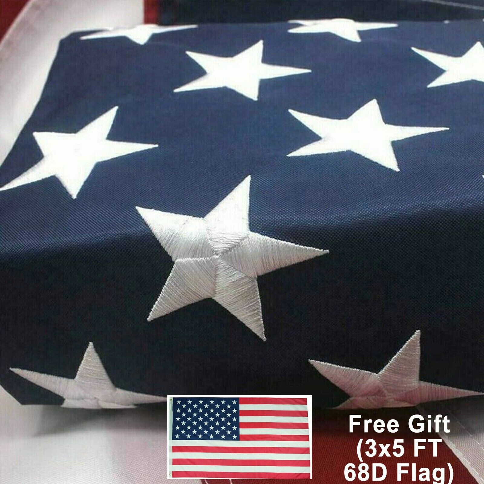 4x6FT American Flag Large US Flags Heavy Duty Embroidered Stars, Heavy 210D 4x6FT American Flag Large US Flags Heavy Duty Embroidered Stars, Heavy 210D