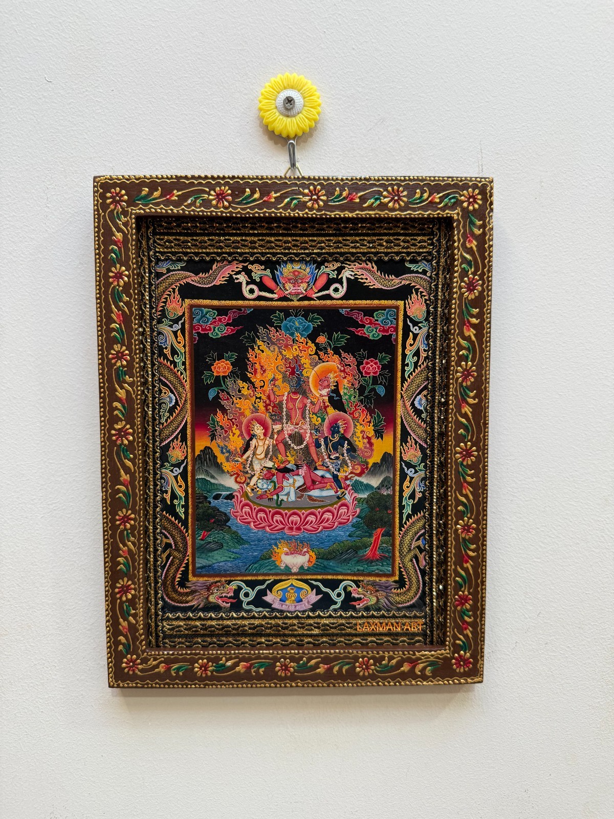 Vintage Picture Frame Maa Chinnamasta Jayanti Photo Wall Art Decor frame - 9x12\