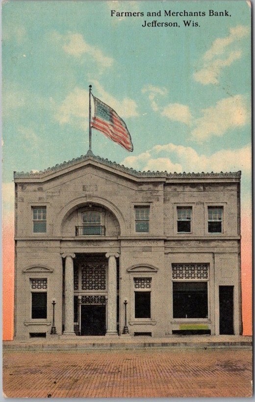 c1910s JEFFERSON, Wisconsin Postcard \