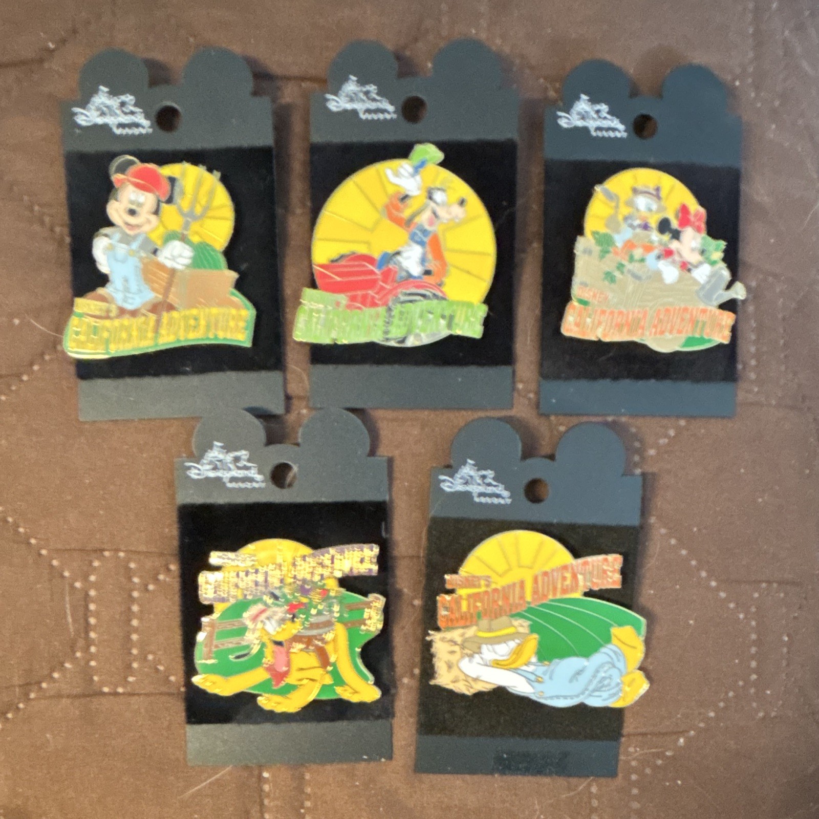 RETIRED Disneyland Resorts Exclusive 2001 DCA Bountiful Harvest Pin Set of 5