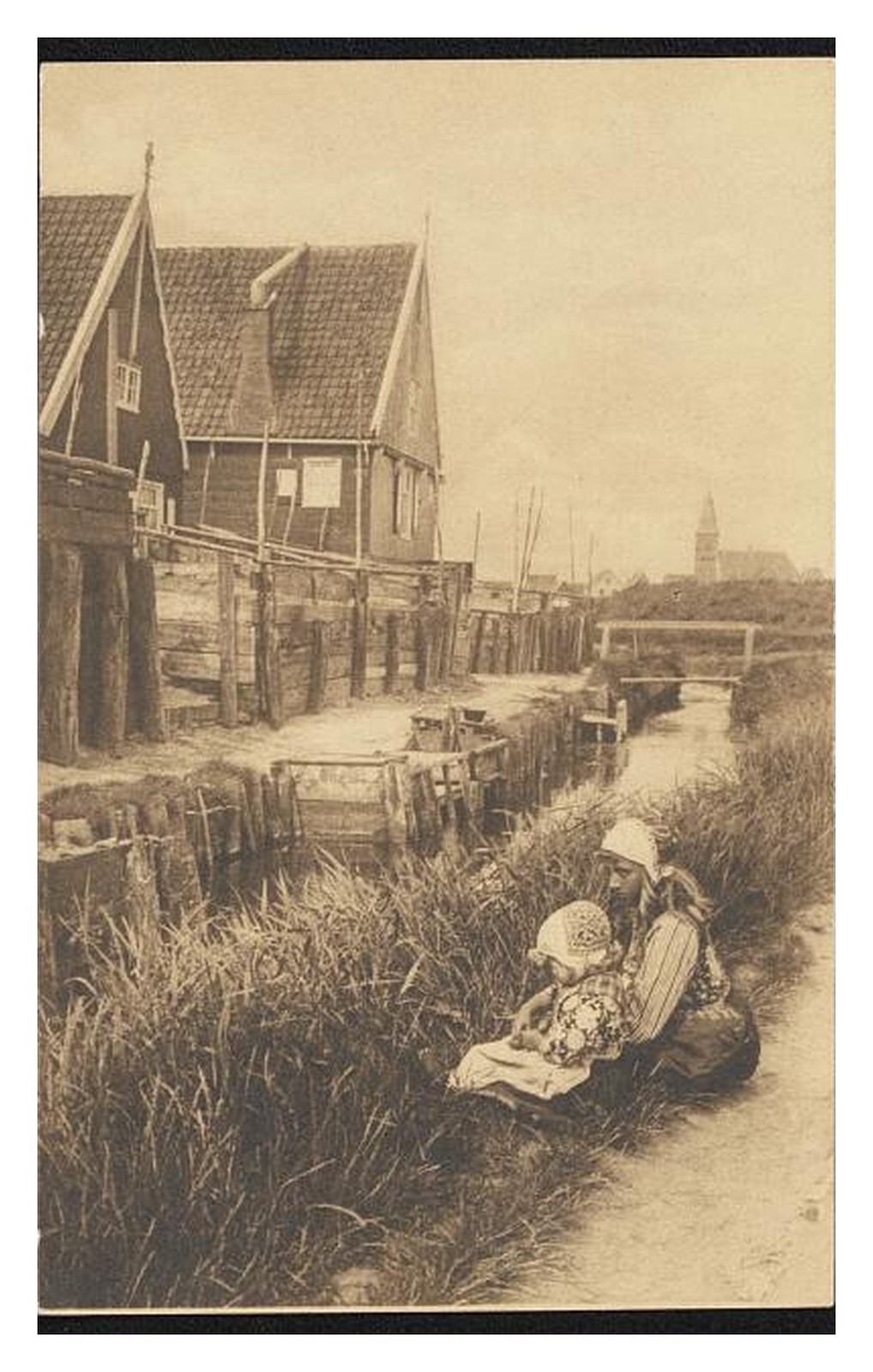 Marken Netherlands Canal Scene Standard Postcard