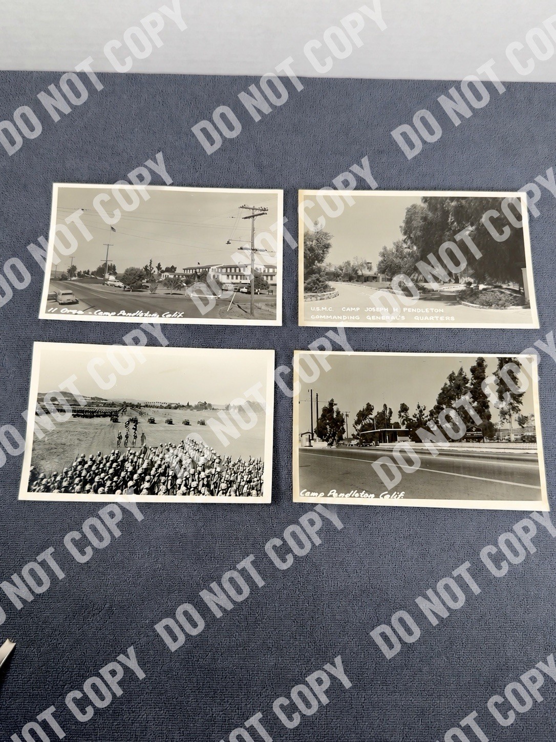 Vintage 1950s Camp Pendleton USMC RPPC Postcard Lot 4 San Luis Rey Gate CA