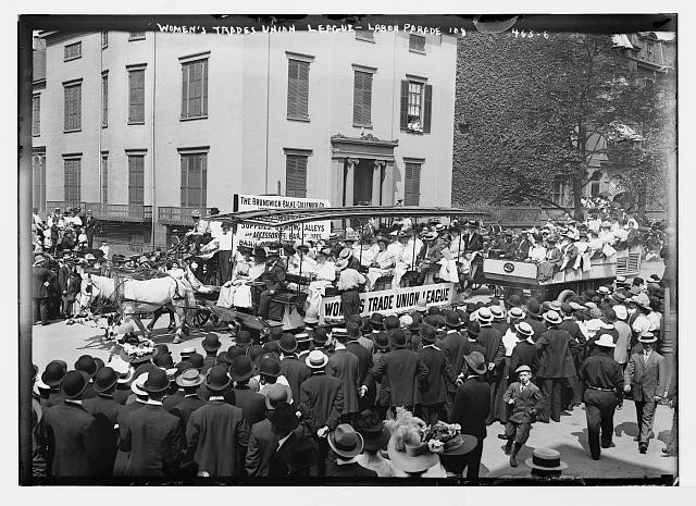 Labor Parade New York City 1908 Women's Trade Union League Horse Carriage