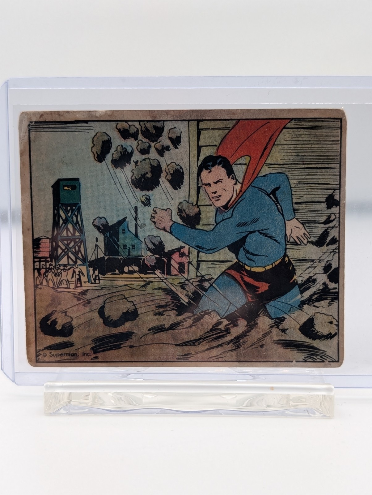 1940 Superman Gum #39 Disaster at the Mine Gum Inc Vintage Golden Age Card