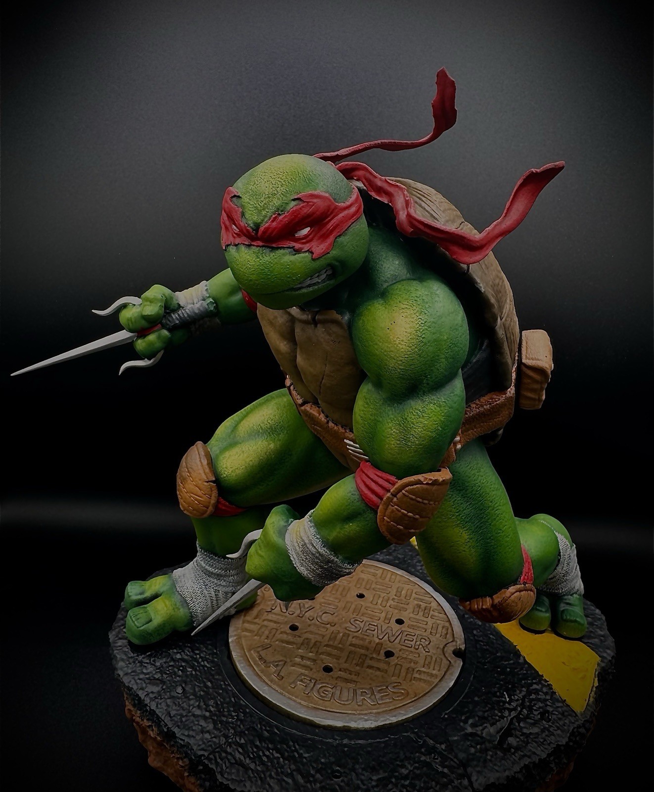 Raphael Teenage Mutant Ninja Turtles Resin Statue Hand Painted 9.25 Inches Tall