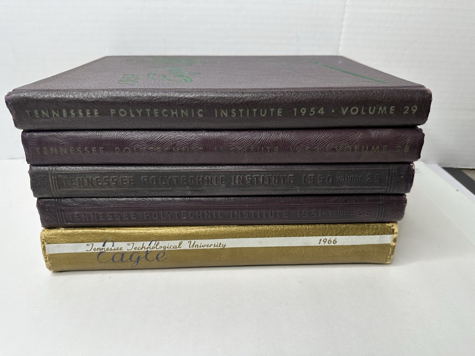 Vintage Tennessee Tech University Yearbooks Lot of 5 1950s 1966 The Eagle Rare