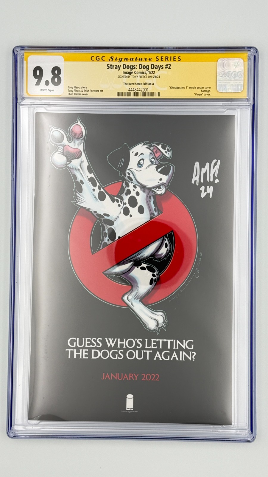Stray Dogs Dog Days #2 CGC 9.8 SS Tony Fleecs Nerd Store Ghostbusters Virgin HTF