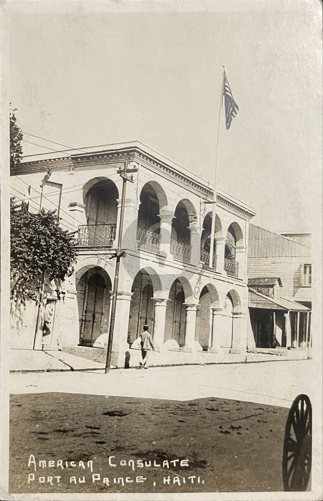 Port Au Prince Haiti American Consulate RPPC Photo Postcard COPY