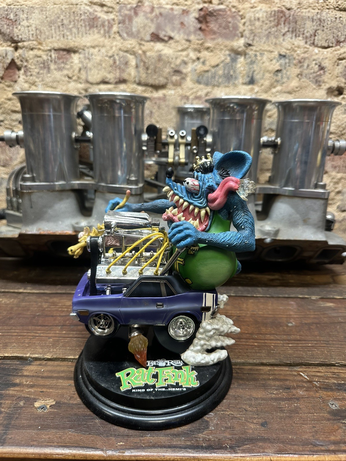 DANBURY MINT RAT FINK KING OF THE HEMI\'S SCLUPTURE BIG DADDY ROTH COMPLETE