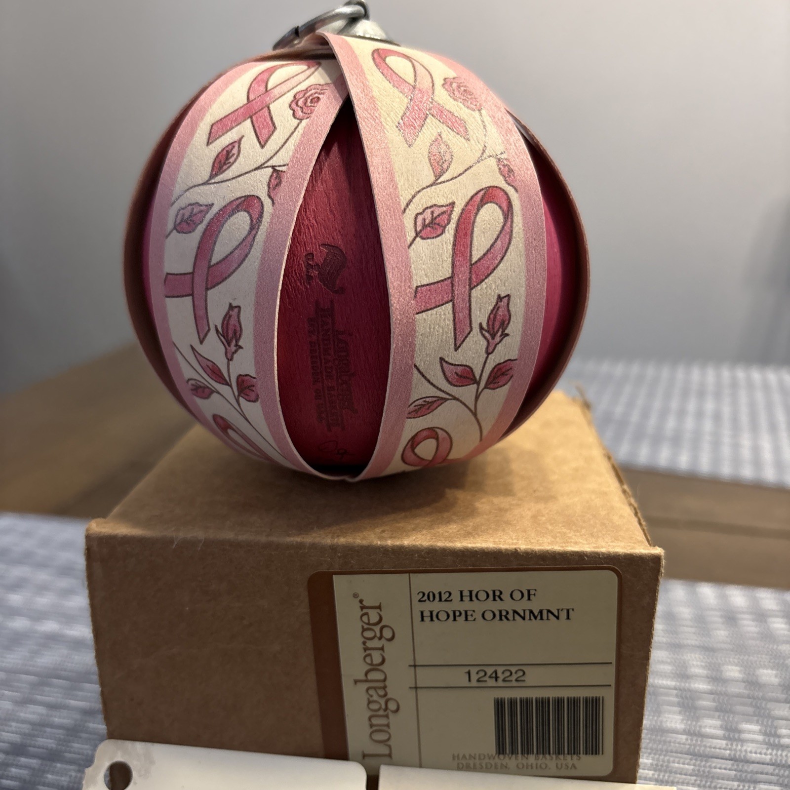 Longaberger 2012 Horizon Of hope Ornament NIB