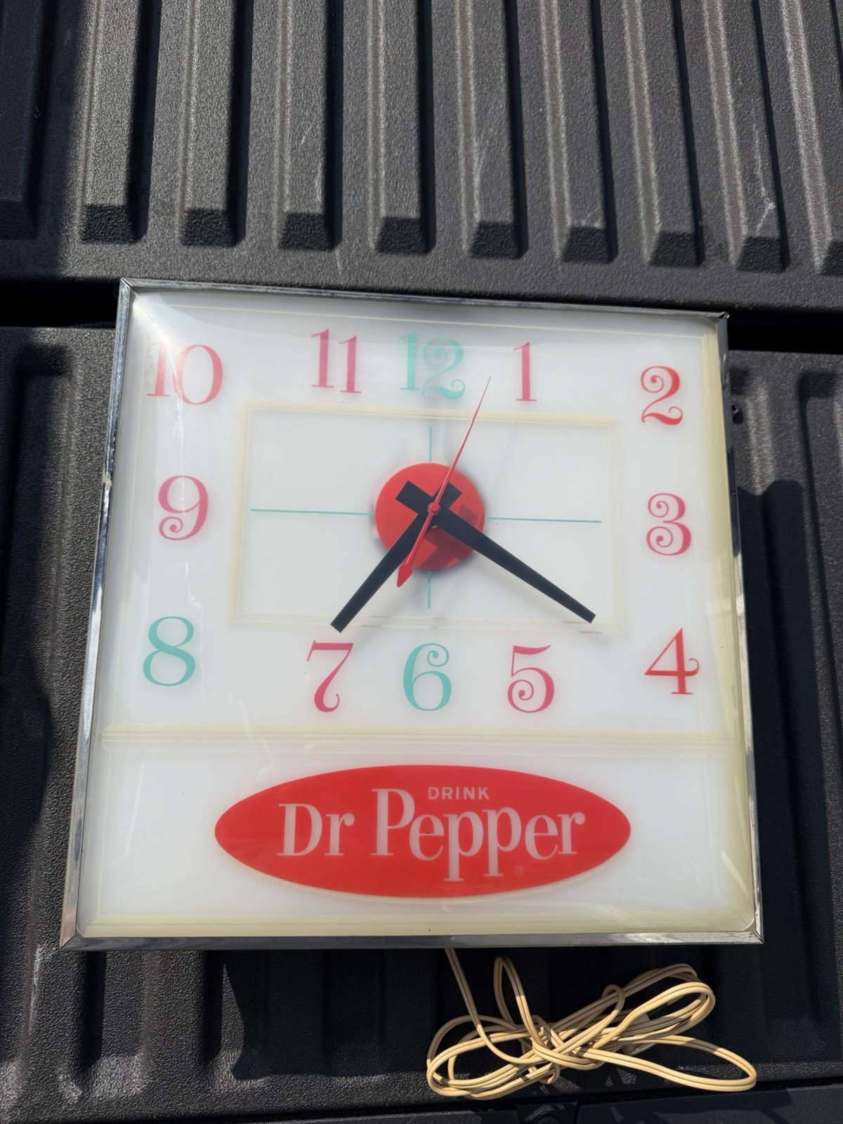 Vintage Dr. Pepper Electronic Clock Pam Co. 1960s See Description