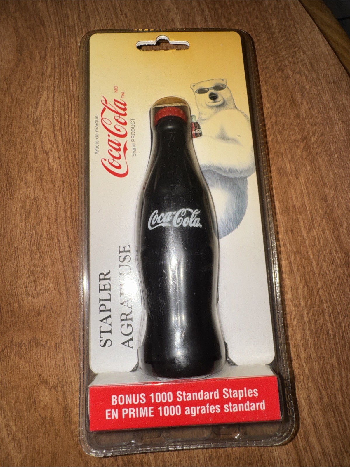 Vintage 1998 Coca Cola Stapler With Bonus 1000 Standard Staples Coke Collectable