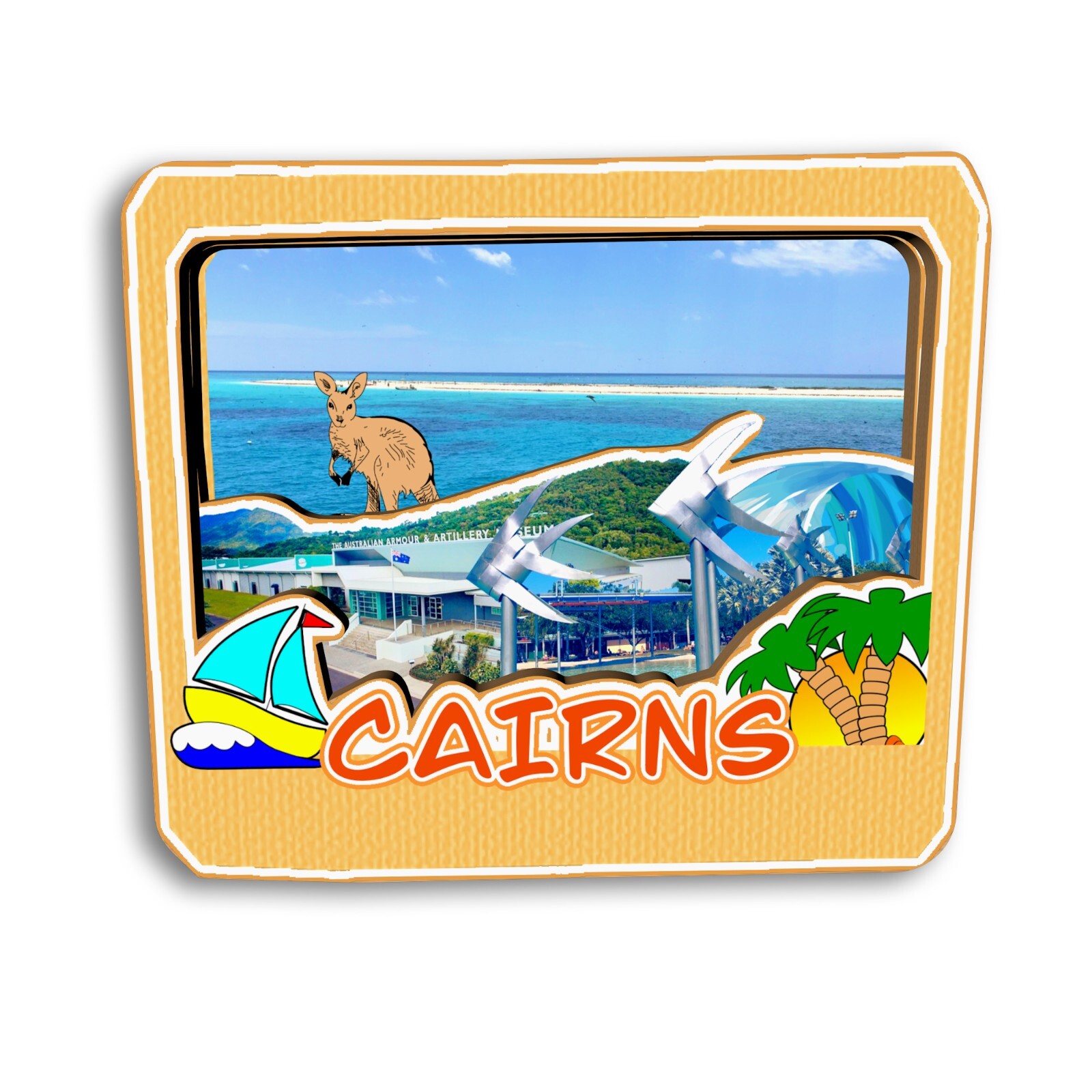 Cairns Australia Refrigerator magnet 3D travel souvenirs wood craft gifts
