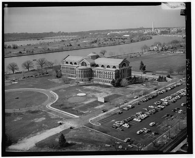 Washington DC East Potomac Park Hains Point 1930s Cityscape Aerial View