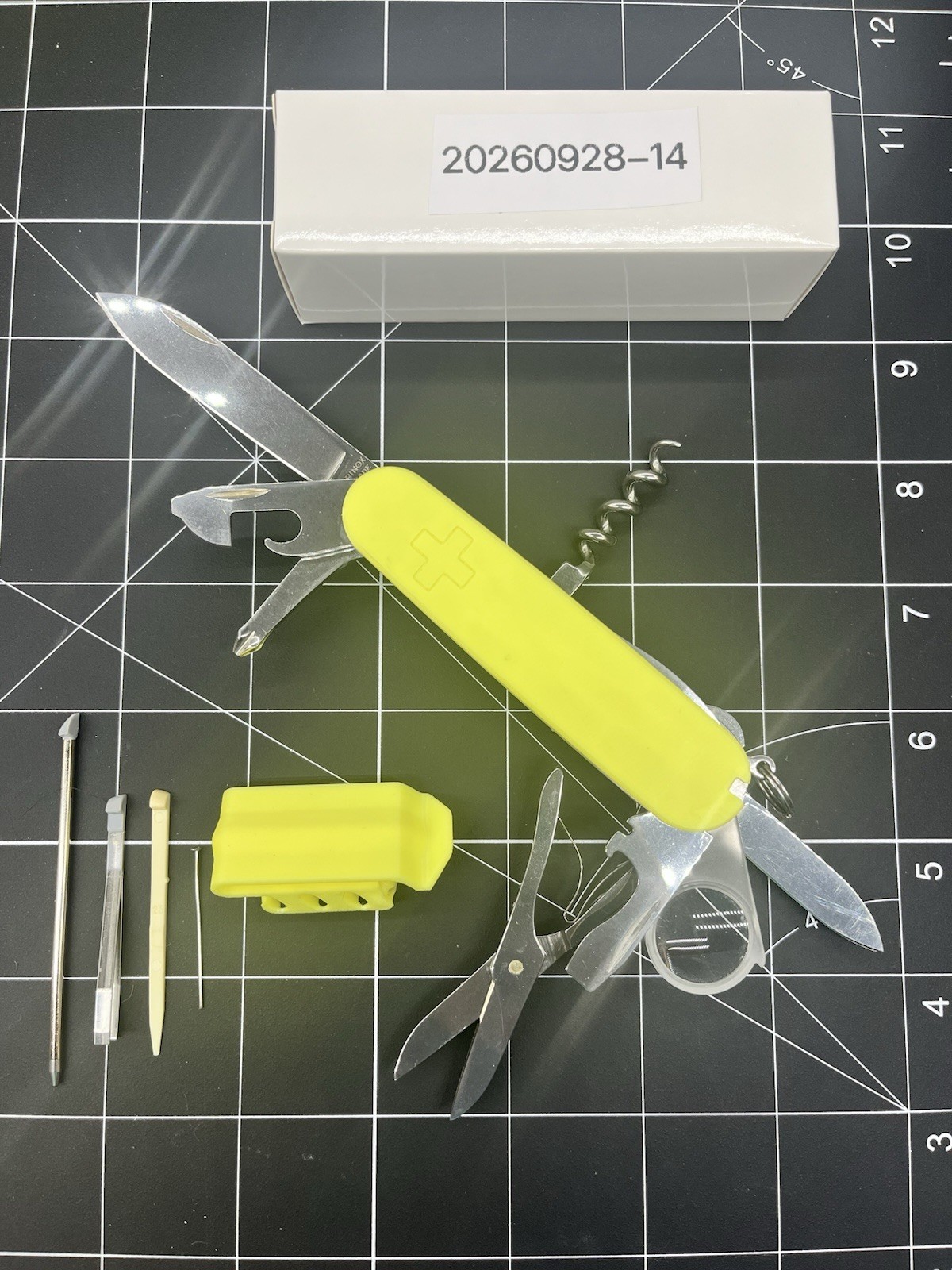 Glow Plus Victorinox Swiss Army Explorer Knife Magnifier Phillips Tweezers