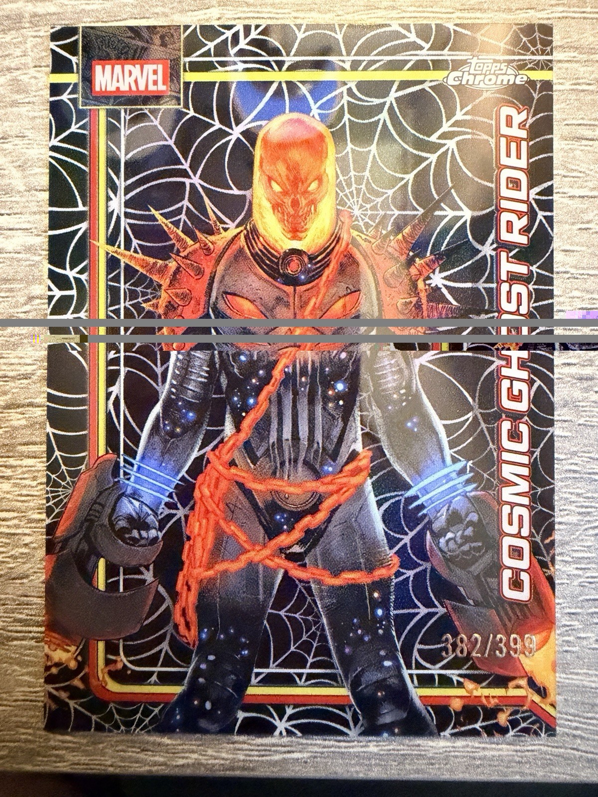 2026 Topps Chrome Marvel Cosmic Ghost Rider /399 Spider Web Refractor #108