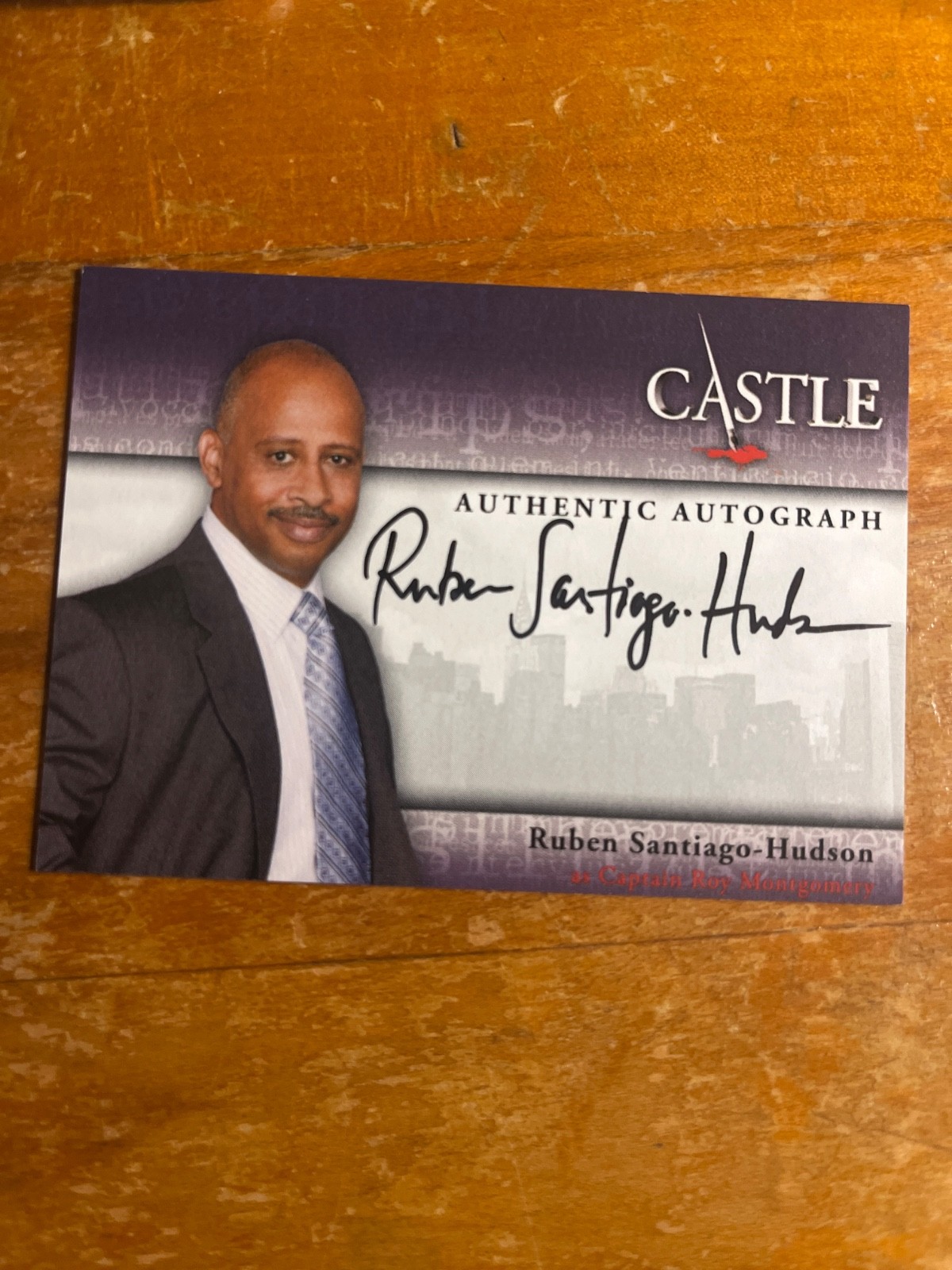 2012 ABC Studios Ruben Santiago Hudson Castle season 1-2 Autograph trading card 